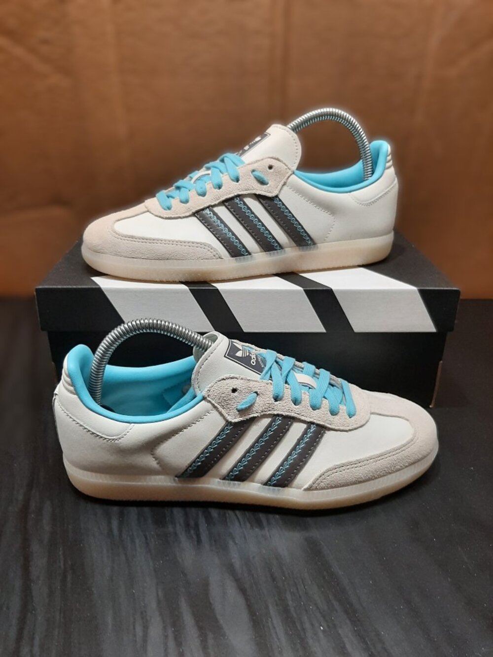 Adidas Samba OG Ivory Mint Charcoal Tan Gum Sneakers Women's Size 7.5 (#2501)